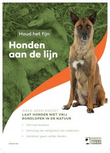Lol Onbelangrijk oplichter Bord honden aan de lijn NL& FR - Hubertus Vereniging Vlaanderen